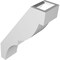 Ekena Millwork 3-in. W x 8-in. D x 12-in. H Valencia Architectural Grade PVC Knee Brace BRCP03X08X12VAL - alternate 4